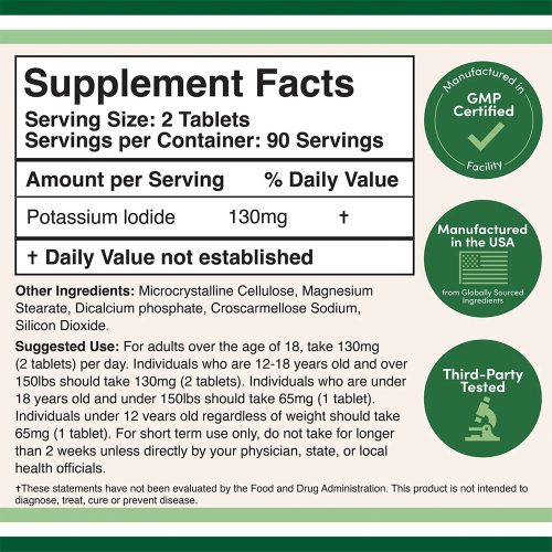 Double Wood Supplements Potassium Iodide (180 Tabletta)