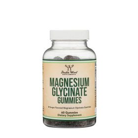   Double Wood Supplements Magnézium-Glicinát Gumivitamin (60 Gumicukor, Szőlő)