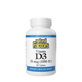 Natural Factors Vitamin D3 25 mcg (1,000 IU) (90 Tabletta)