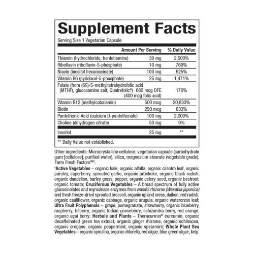 Natural Factors Biokoenzimált aktív B komplex (60 Kapszula)