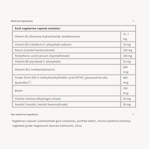 Natural Factors Biokoenzimált aktív B komplex (120 Kapszula)