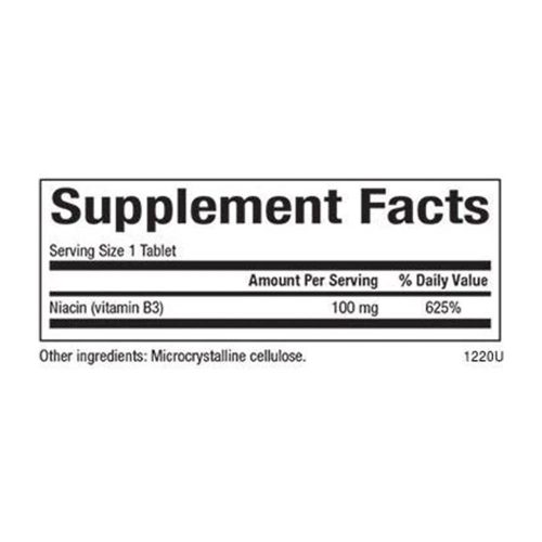 Natural Factors Niacin 100 mg (90 Tabletta)