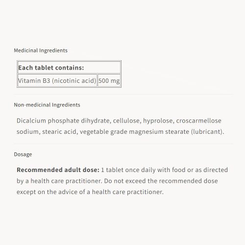Natural Factors Niacin 500 mg  (90 Tabletta)