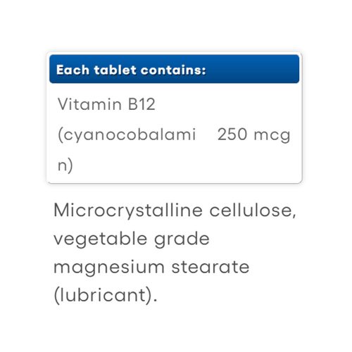 Natural Factors Vitamin B12 250 mcg (90 Tabletta)