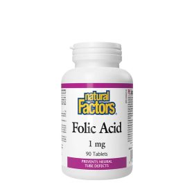 Natural Factors Folic Acid 1 mg - Folsav (90 Tabletta)