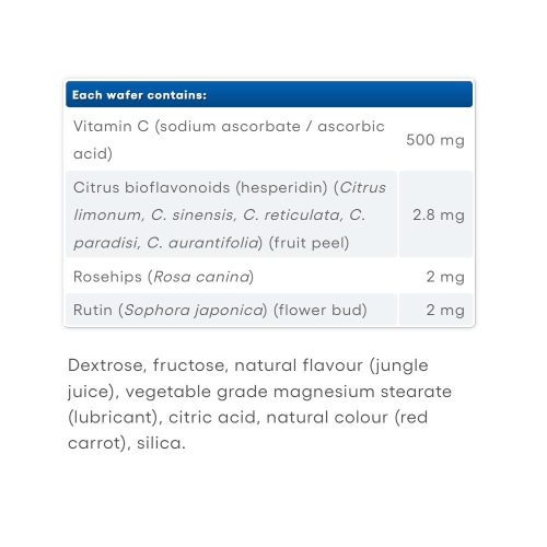 Natural Factors Vitamin C 500 mg 100% Natural Fruit Chew (90 Rágótabletta, Jungle Juice)