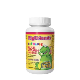   Natural Factors Chewable Multivitamin & Minerals with Whole Food Concentrates (60 Rágótabletta, Jungle Berry)