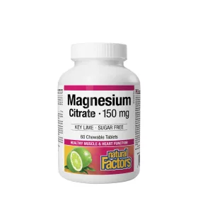   Natural Factors Magnesium Citrate 150 mg (60 Rágótabletta, Lime)