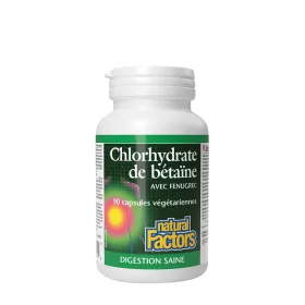   Natural Factors Betaine Hydrochloride with Fenugreek (90 Kapszula)