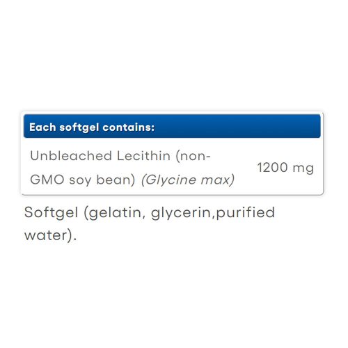 Natural Factors Unbleached Lecithin 1200 mg (90 Lágykapszula)
