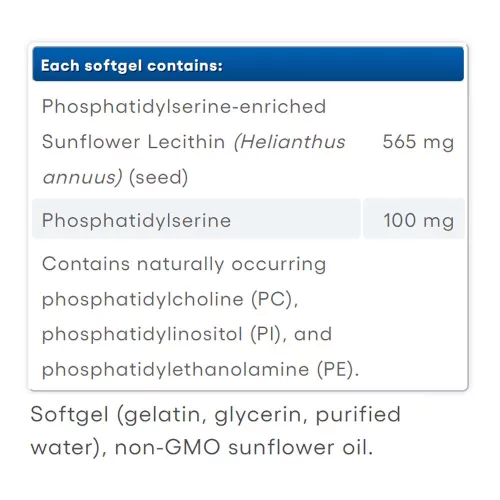 Natural Factors PS foszfatidil-szerin 100 mg  (60 Lágykapszula)