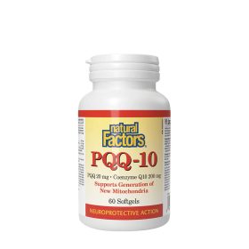   Natural Factors PQQ-10 20 mg - Q10 koenzim 200 mg  (60 Lágykapszula)
