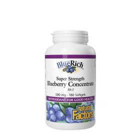   Natural Factors Super Strength Blueberry Concentrate 500 mg (180 Lágykapszula)