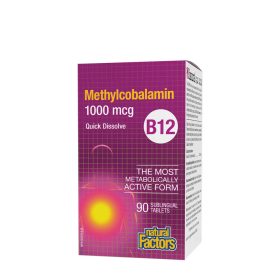 Natural Factors B12 Methylcobalamin 1000 mcg (90 Tabletta)