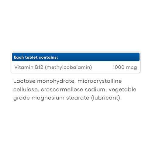 Natural Factors B12 Methylcobalamin 1000 mcg (180 Tabletta)