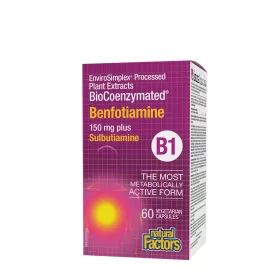   Natural Factors BioCoenzymated Benfotiamine • B1 plus Sulbutiamine (60 Kapszula)