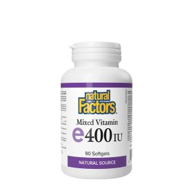   Natural Factors Vegyes E-vitamin természetes forrásból 400 NE (90 Lágykapszula)