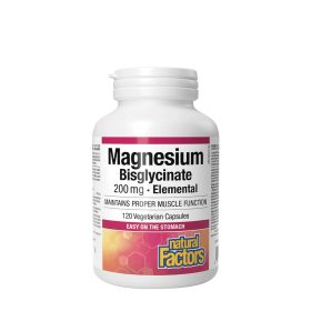   Natural Factors Magnesium Bisglycinate Pure 200 mg (120 Kapszula)