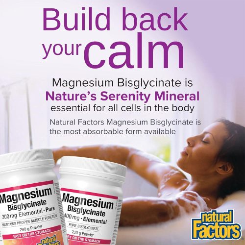 Natural Factors Magnesium Bisglycinate Pure 200 mg (240 g)