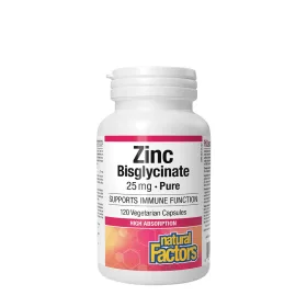 Natural Factors Cink Biszglicinát 25 mg  (120 Kapszula)