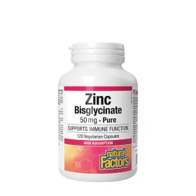Natural Factors Cink Biszglicinát 50 mg  (120 Kapszula)