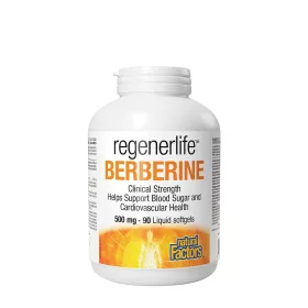   Natural Factors Berberine LipoMicel Matrix - 500 mg Berberine (90 Lágykapszula)