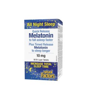   Natural Factors Melatonin Quick Release Plus Timed Release 10 mg (90 Tabletta)