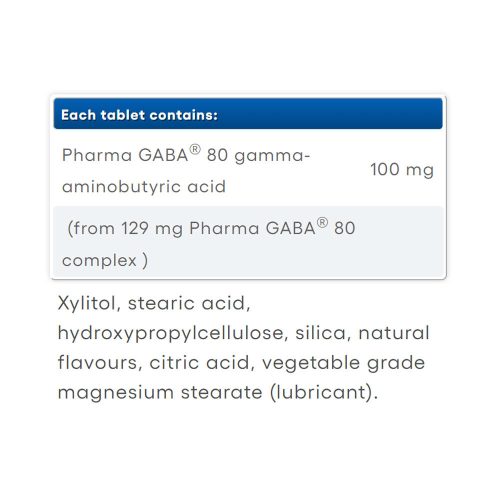 Natural Factors 100% Natural GABA 100 mg (60 Rágótabletta, Trópusi Gyümölcs)
