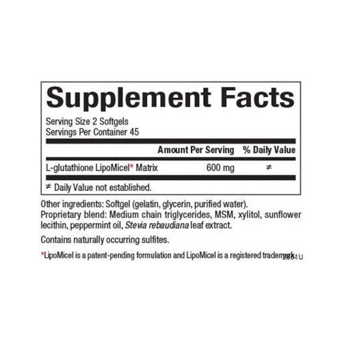 Natural Factors Glutathione LipoMicel Matrix 300 mg (90 Lágykapszula)