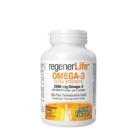   Natural Factors RegenerLife Omega-3 Ultra Strength 2200 mg  (90 Lágykapszula)
