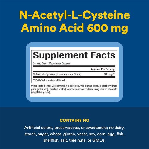 Natural Factors N-Acetyl-L-Cysteine (NAC) 600 mg (180 Veg Kapszula)