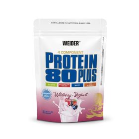   Weider Protein 80 Plus fehérjepor - 500 g - erdeigyümölcs-joghurt