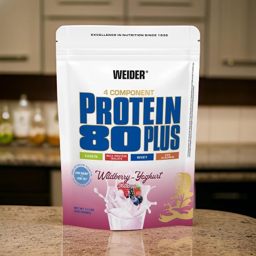 Weider Protein 80 Plus fehérjepor - 500 g - erdeigyümölcs-joghurt