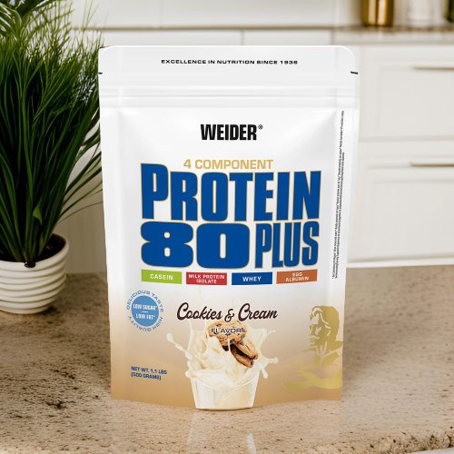 Weider Protein 80 Plus fehérjepor - 500 g - keksz-tejszín