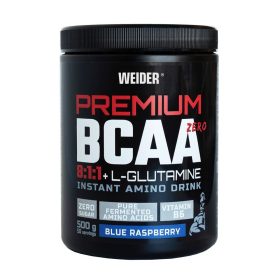   Weider Premium BCAA 8:1:1 + Glutamine ZERO aminosav - 500 g - kék-málna
